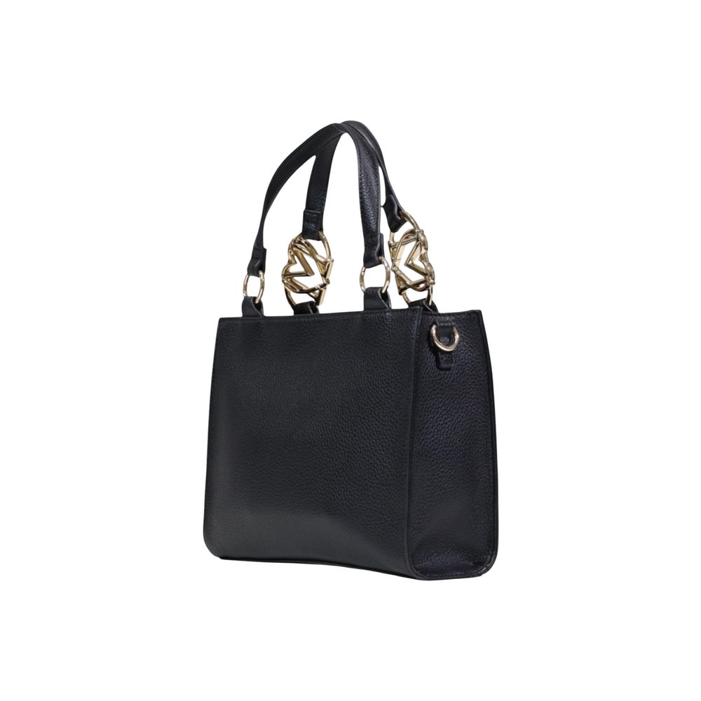 Medium Polyurethane Handbag With Geometric Gold-Tone Detail