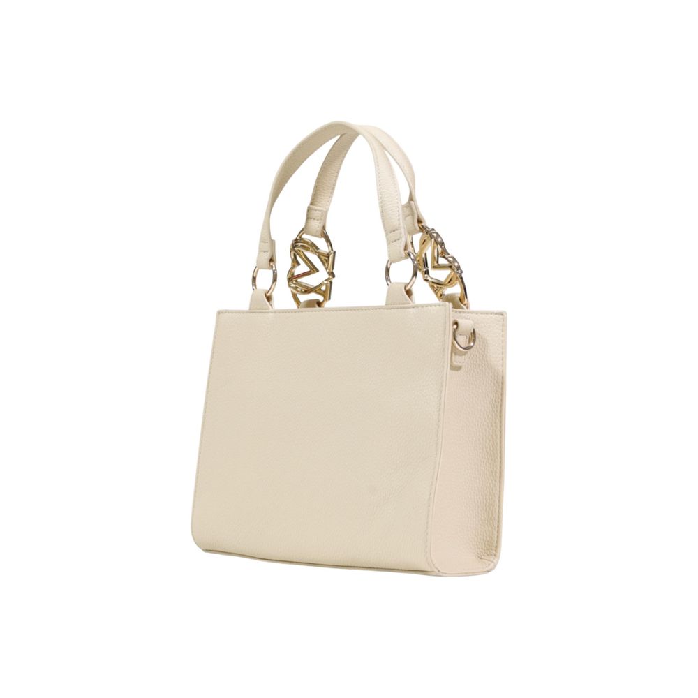Medium Polyurethane Handbag With Geometric Gold Accents