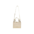 Medium Polyurethane Handbag With Geometric Gold Accents