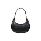 Black Polyurethane Small Shoulder Bag