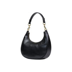 Black Polyurethane Small Shoulder Bag