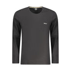 Black Cotton Long-Sleeved T-Shirt