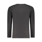 Black Cotton Long-Sleeved T-Shirt
