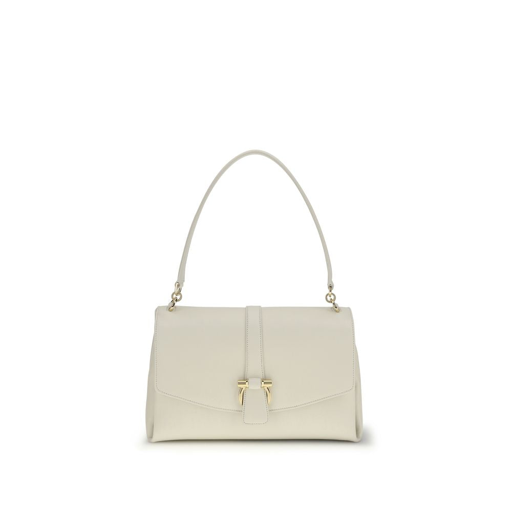 White Calf Leather Shoulder Bag