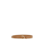 Beige Calfskin Gancini Belt