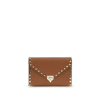 Mini Rockstud Shoulder Bag In Garnet Calfskin