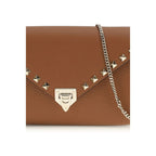 Mini Rockstud Shoulder Bag In Garnet Calfskin