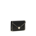 Mini Rockstud Shoulder Bag in Garnet Calfskin