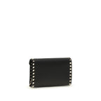 Mini Rockstud Shoulder Bag in Garnet Calfskin