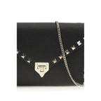 Mini Rockstud Shoulder Bag in Garnet Calfskin