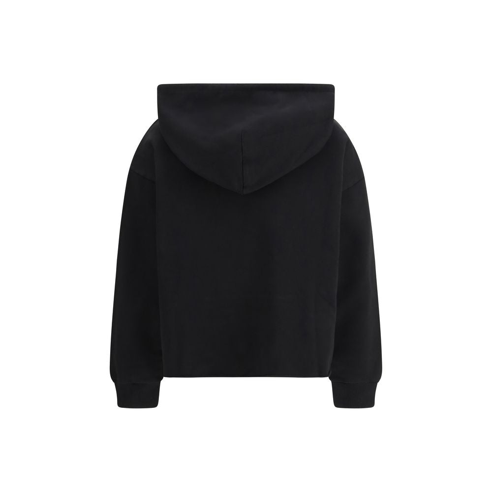 Black Cotton Hoodie