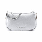 Grey Leather Carmela Shoulder Bag
