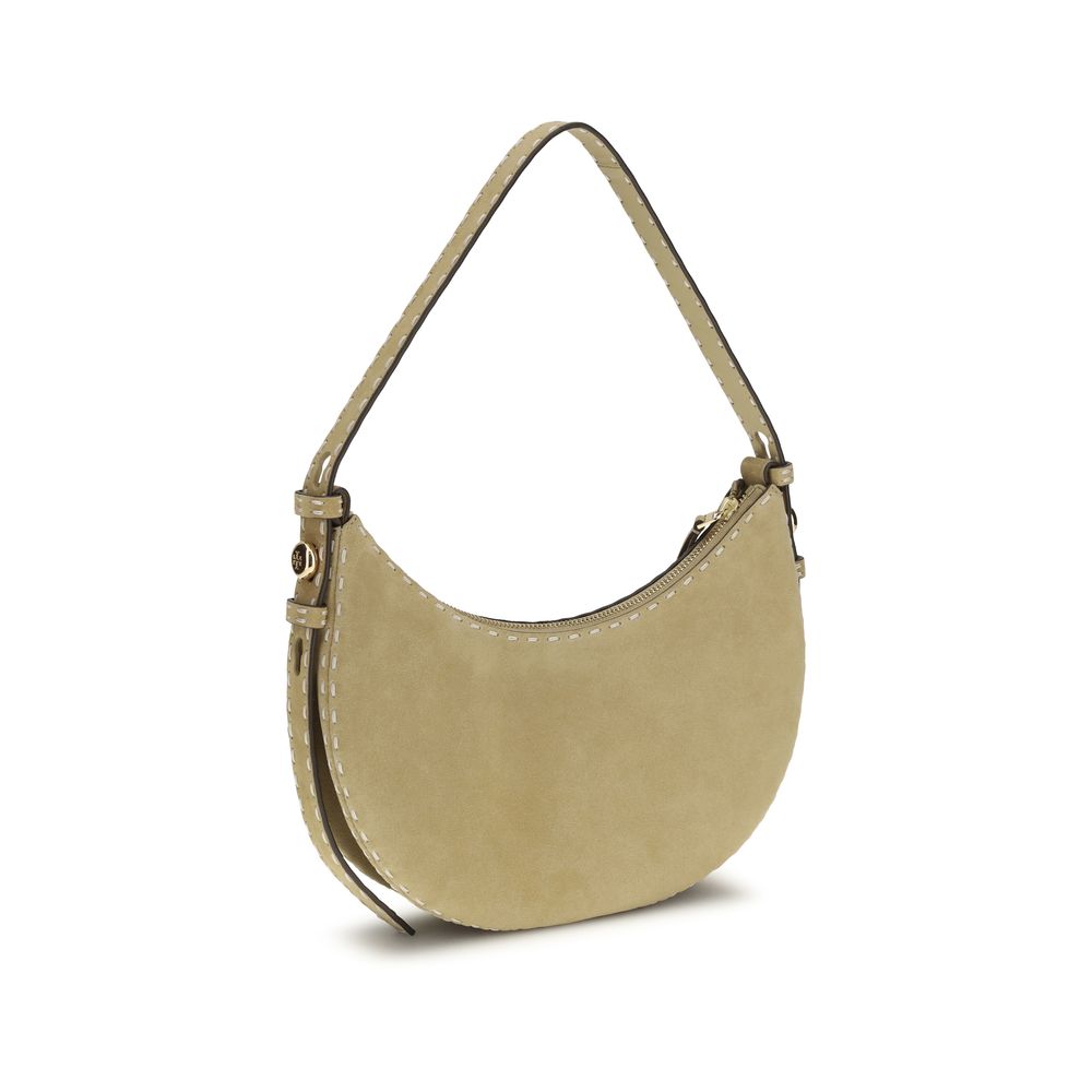 Beige Calf Leather Shoulder Bag