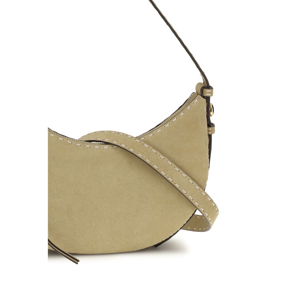 Beige Calf Leather Shoulder Bag