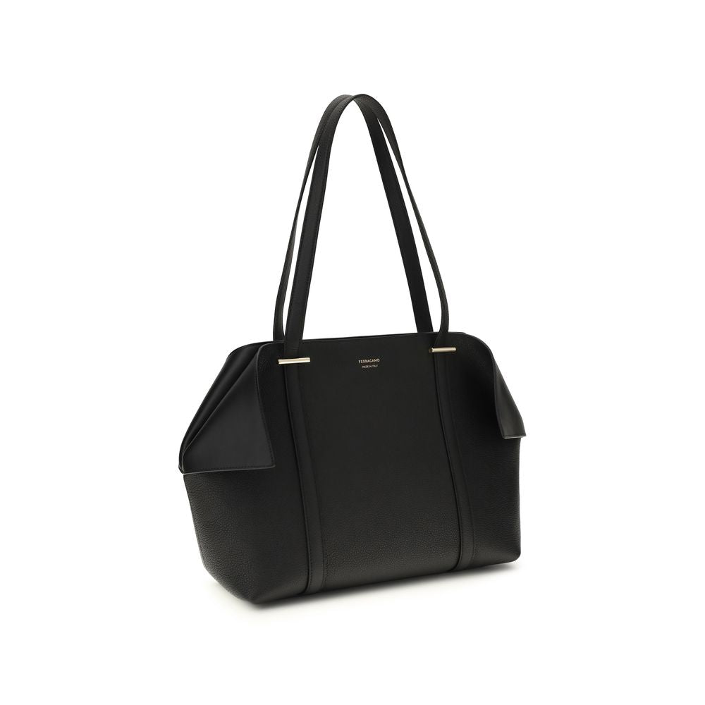 Gancini Leather Tote Bag