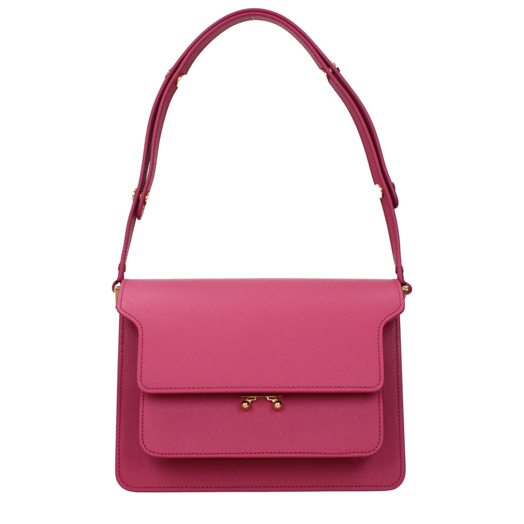 Fuchsia Leather Shoulder Bag