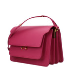 Fuchsia Leather Shoulder Bag