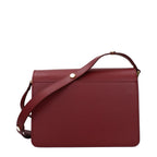 Red Grained Leather Shoulder Bag