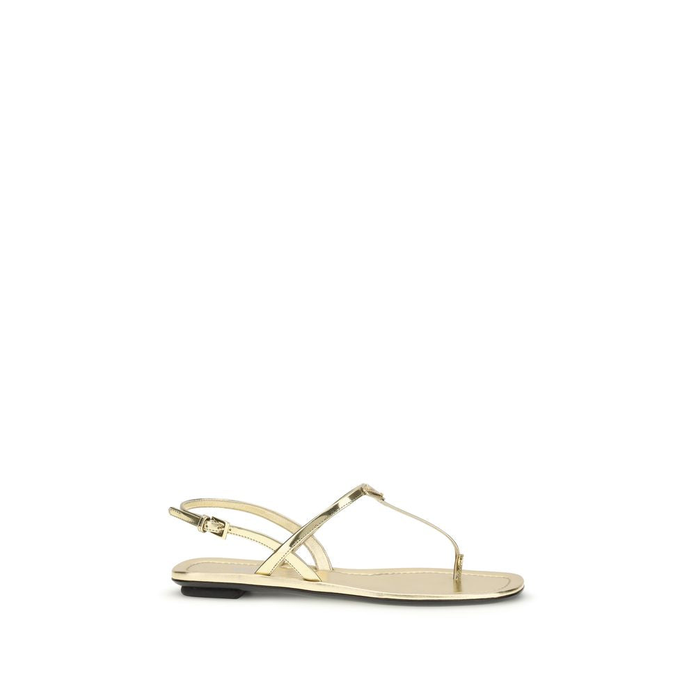 Patent Leather Flip-Flop Sandals