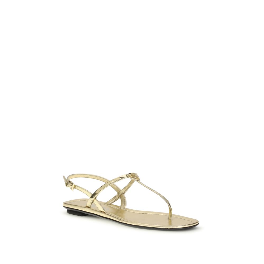Patent Leather Flip-Flop Sandals