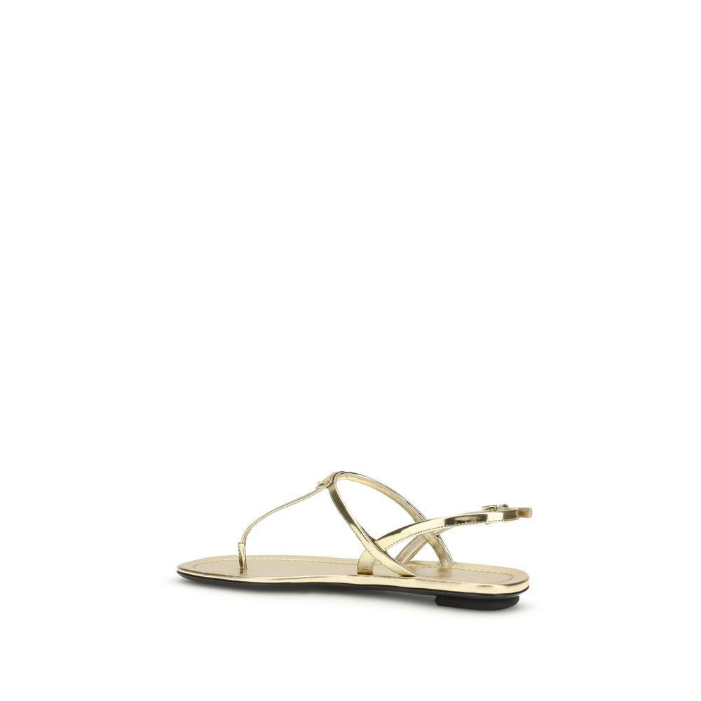 Patent Leather Flip-Flop Sandals