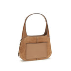 Small Alice Shoulder Bag In Beige Calf Leather