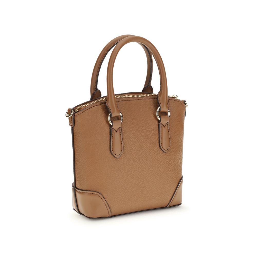 Beige Textured Calf Leather Murphy Handbag