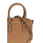 Beige Textured Calf Leather Murphy Handbag
