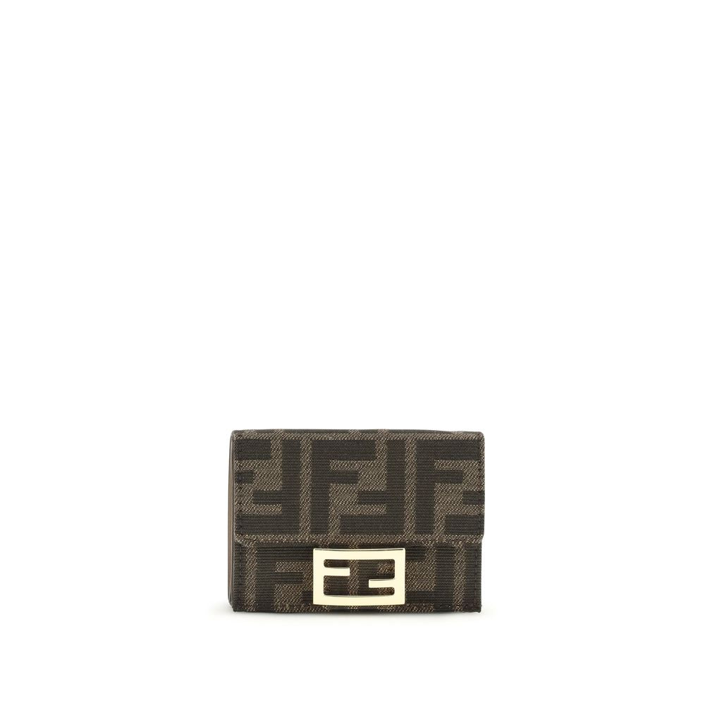 FF Jacquard Fabric Trifold Wallet