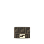 FF Jacquard Fabric Trifold Wallet
