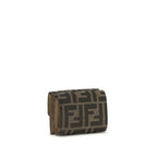 FF Jacquard Fabric Trifold Wallet