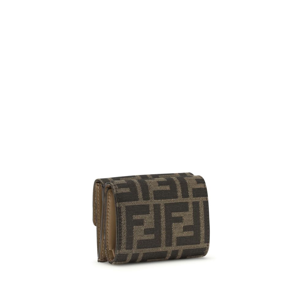 FF Jacquard Fabric Trifold Wallet