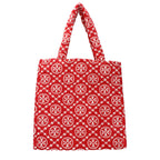 Red Cotton Terry Monogram Shoulder Bag