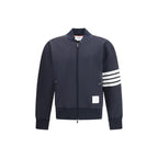 Blue Viscose Bomber Jacket