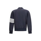 Blue Viscose Bomber Jacket