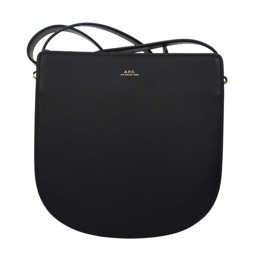 Geneve Medium Black Leather Crossbody Bag