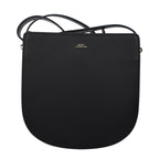 Geneve Medium Black Leather Crossbody Bag
