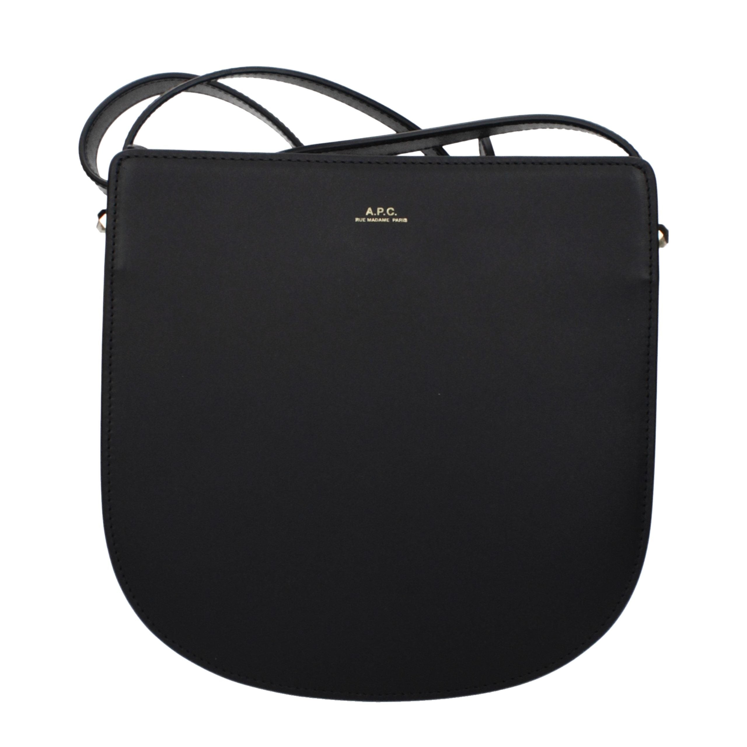 Geneve Medium Black Leather Crossbody Bag