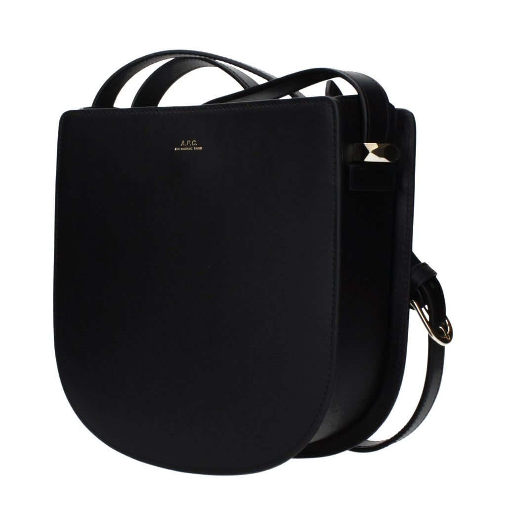 Geneve Medium Black Leather Crossbody Bag