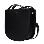 Geneve Medium Black Leather Crossbody Bag