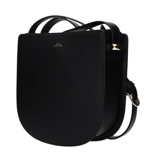 Geneve Medium Black Leather Crossbody Bag