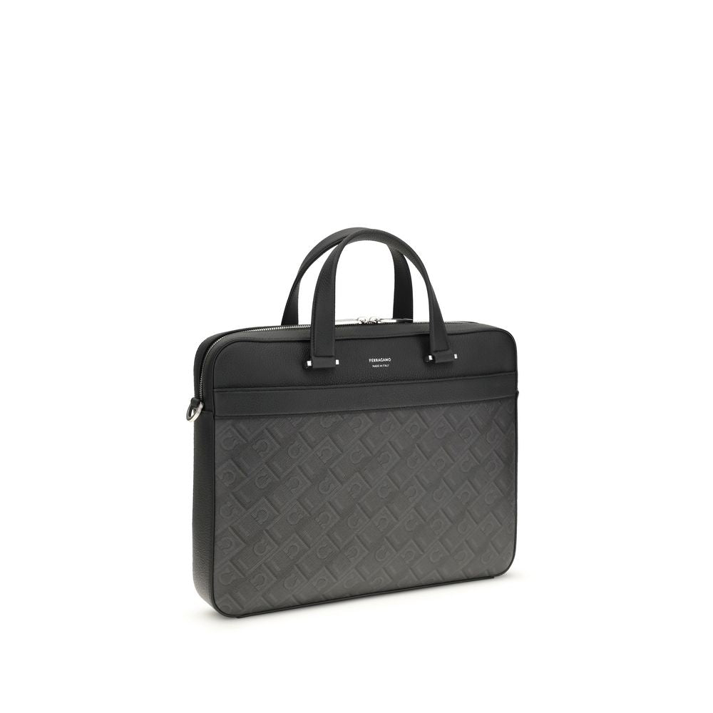 Monogram Work Bag In Hammered Calfskin