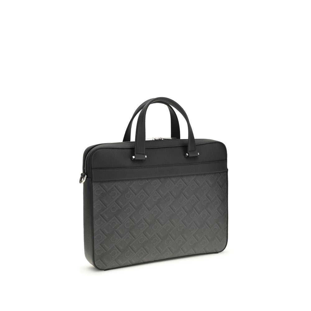 Monogram Work Bag In Hammered Calfskin