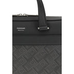 Monogram Work Bag In Hammered Calfskin