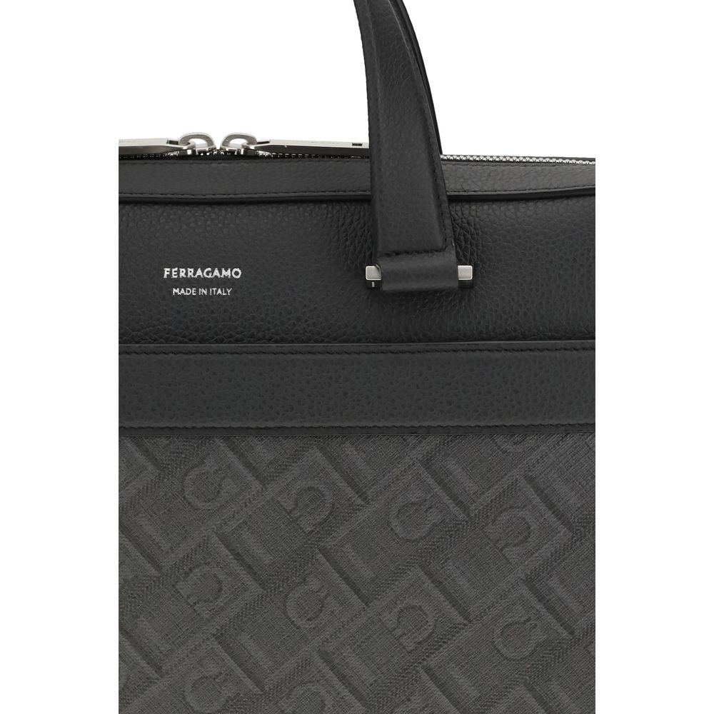 Monogram Work Bag In Hammered Calfskin