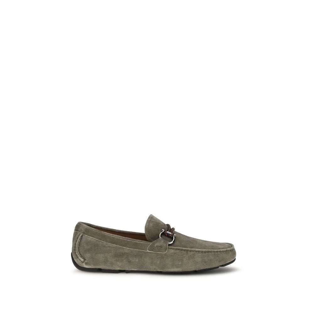Suede Gancini Loafers