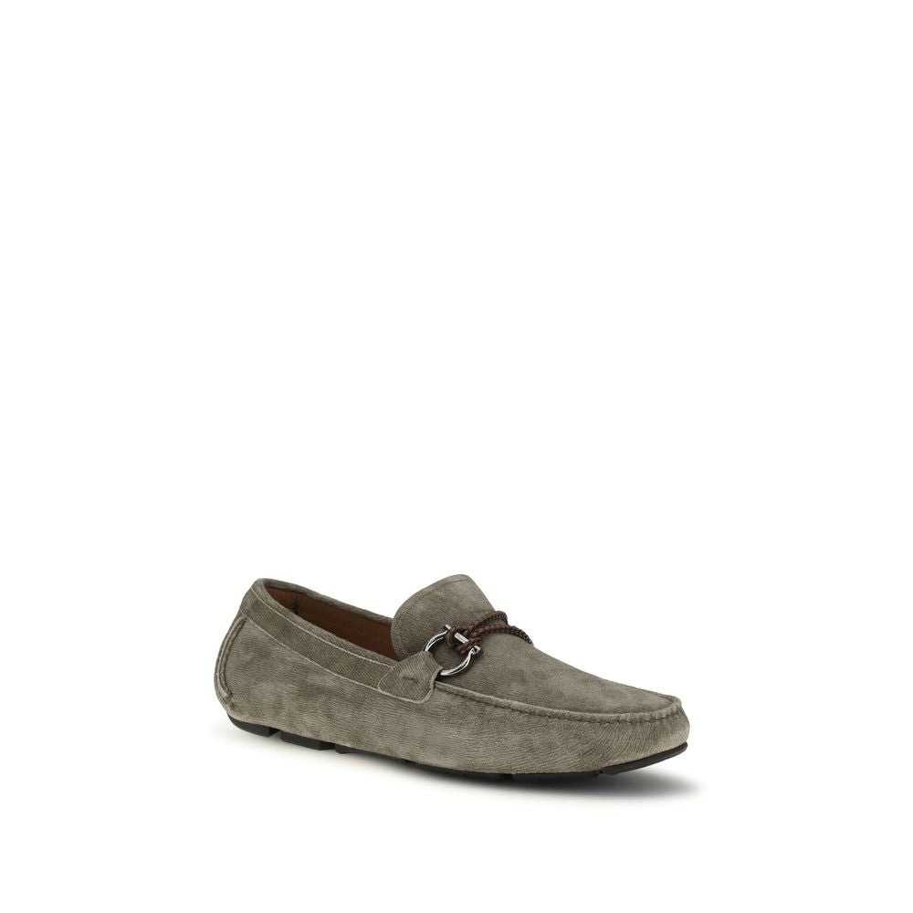 Suede Gancini Loafers