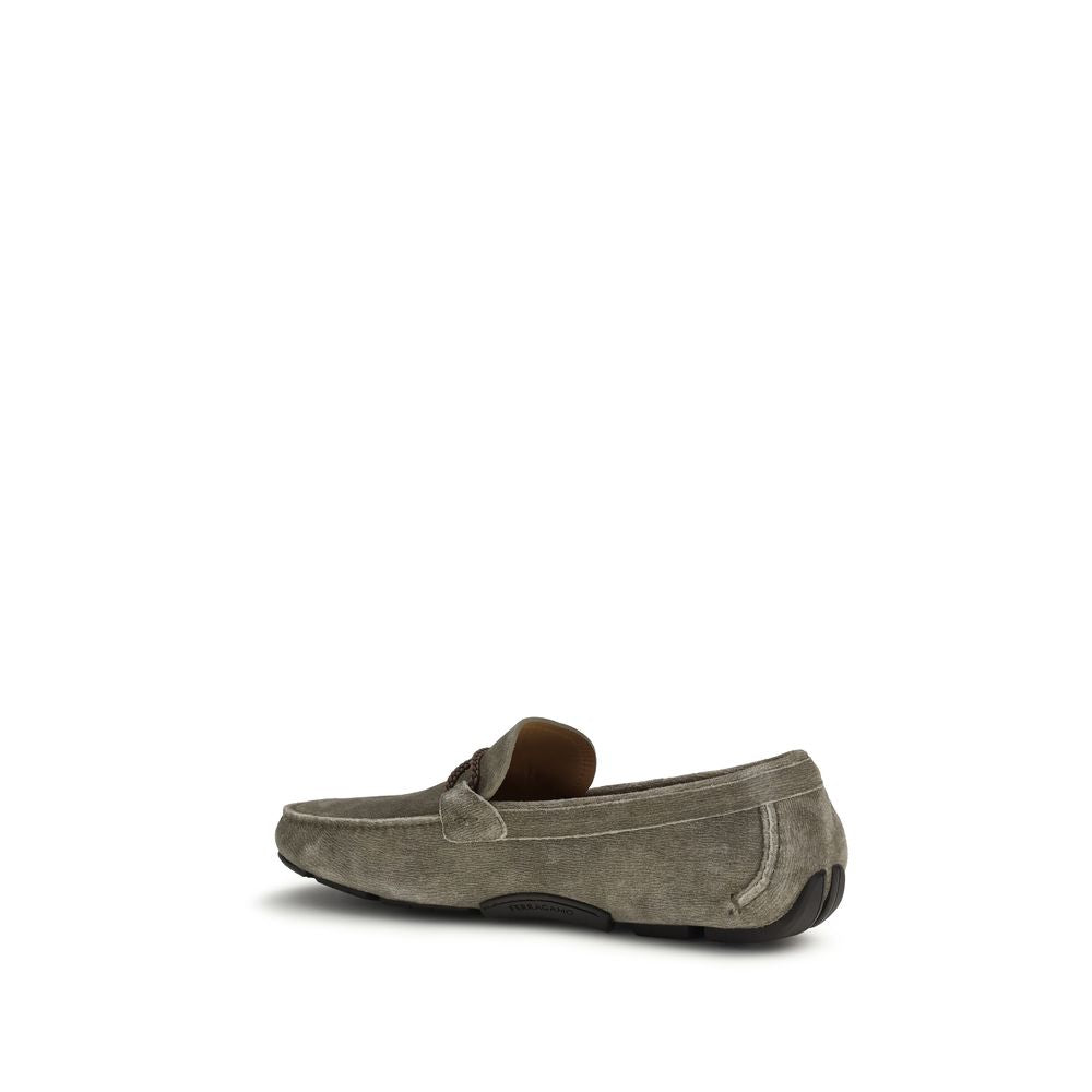 Suede Gancini Loafers