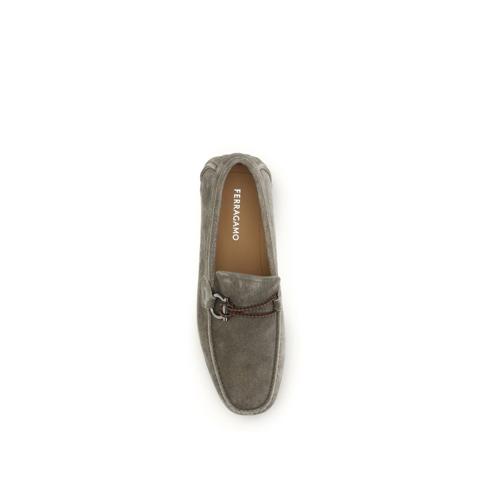 Suede Gancini Loafers