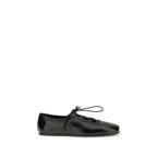 Rhea Lace-Up Ghillie Brogue Flats in Smoked Calf Leather